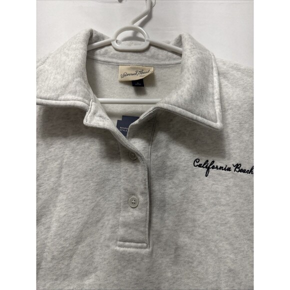 Universal Thread Women’s Cotton Collared Sweatshirt NWT Size M Gray - Picture 2 of 9